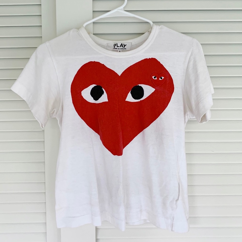Comme des Garçons PLAY heart logo patch t-shirt